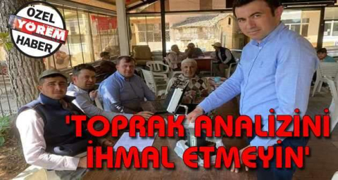 'Toprak analizini ihmal etmeyin'