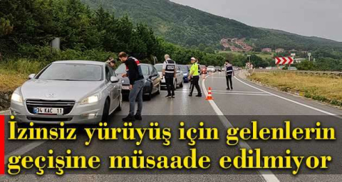 İzinsiz yürüyüş için gelenlerin geçişine müsaade edilmiyor