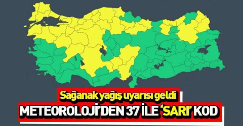 Meteoroloji 37 ili "sarı" kod ile uyardı
