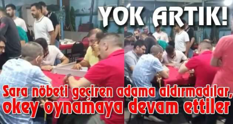 Bursa'da sara nöbeti geçiren adama aldırmadılar, okey oynamaya devam ettiler