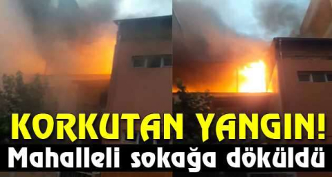 Bursa’da büyük panik...Alev alev yandı mahalleli sokağa döküldü