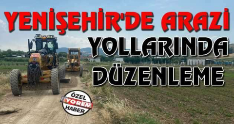 Yenişehir'de arazi yollarında düzenleme