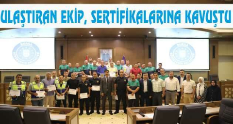 Ulaştıran ekip, sertifikalarına kavuştu