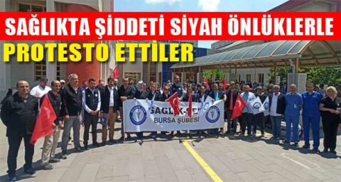 Sağlıkta şiddeti siyah önlüklerle protesto ettiler