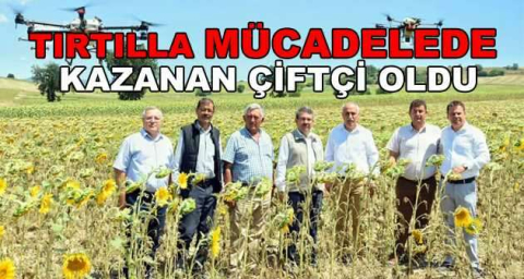 Tırtılla mücadelede kazanan çiftçi oldu