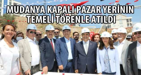 Mudanya kapalı pazar yerinin temeli törenle atıldı