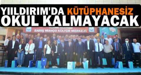  Yıldırım Belediyesi'nden okullara 5 bin adet kitap desteği