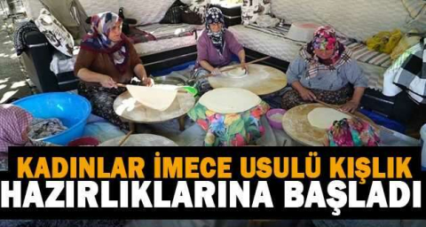 Mustafakemalpaşa’lı kadınlar imece usulü kışlık hazırlıklarına başladı