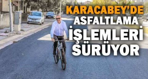 Karacabey’de asfaltlama işlemleri sürüyor