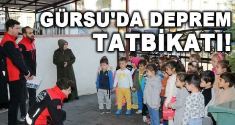 Gürsu'da deprem tatbikatı