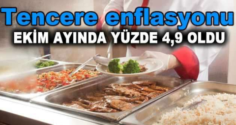 Tencere enflasyonu Ekim ayında yüzde 4,9 oldu