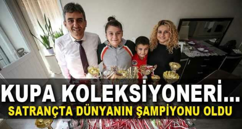 Kupa koleksiyoneri...Satrançta dünyanın şampiyonu oldu