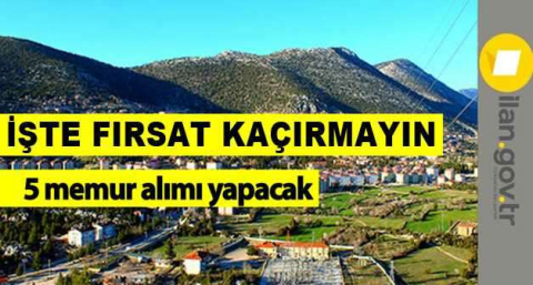 Akseki Belediye Başkanlığı 5 memur alımı yapacak