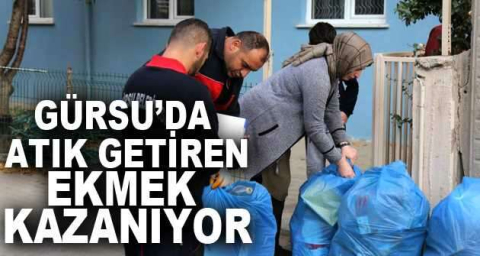 Gürsu’da atık getiren ekmek kazanıyor
