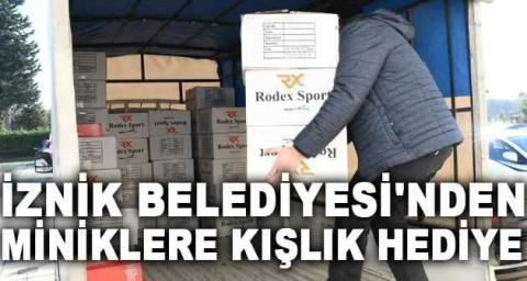 İznik Belediyesi'nden miniklere kışlık hediye