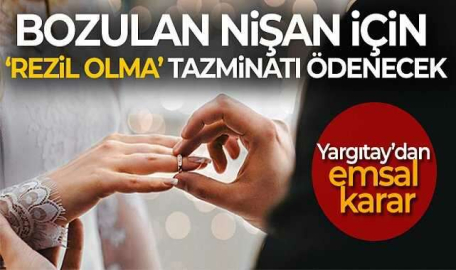 Yargıtay'dan nişanlı kız için "küçük düşme" tazminatı kararı