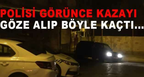 Polisi görünce kazayı göze alıp böyle kaçtı...