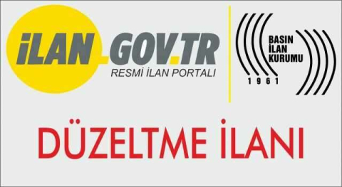 Düzeltme ilanı ILN01771170 ihale