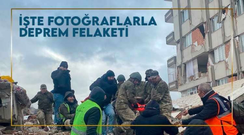 Deprem bölgesinden sarsıcı kareler!