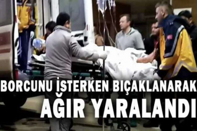 Borcunu isterken bıçaklanarak ağır yaralandı