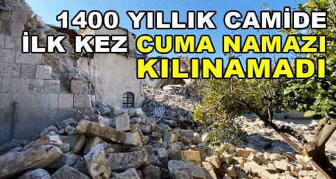 1400 yıllık camide ilk kez cuma namazı kılınamadı.