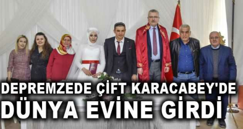 Depremzede çift Karacabey’de dünyaevine girdi