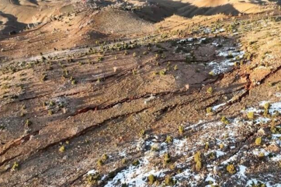 Kahramanmaraş'taki fay kırığı görüntülendi