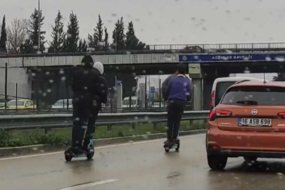 Bursa'da tehlikeli yolculuk