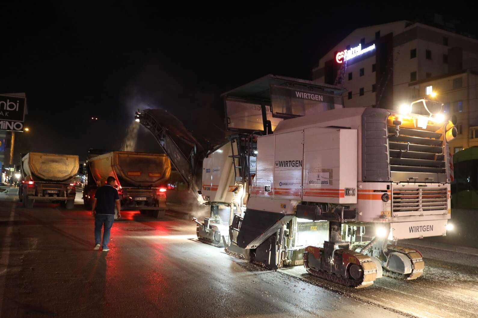 Ankara yolunda gece mesaisi