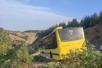 Dehşete düşüren kaza!Otobüs kontrolden çıktı....