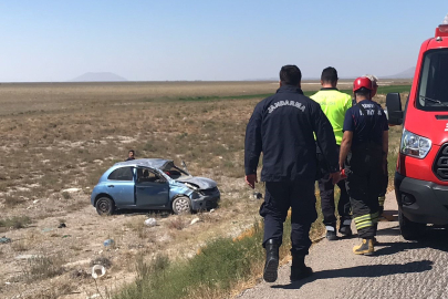 Kontrolden çıkan otomobil takla attı: 5 yaralı