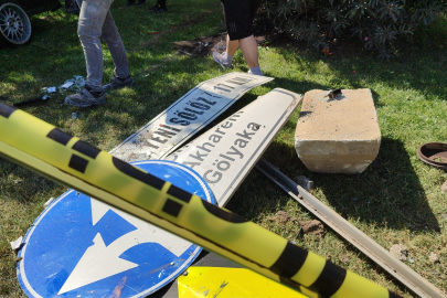 Çöp kamyonuyla ölümden döndüren kaza! Araç hurdaya döndü!