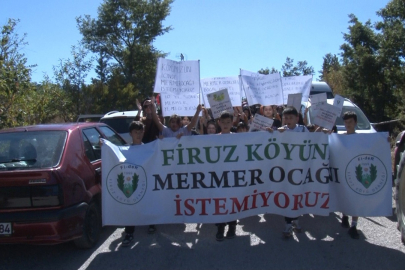 Köylülerin mermer ocağı isyanı!