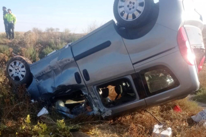 Metrelerce sürüklendikten sonra şarampole devrildi