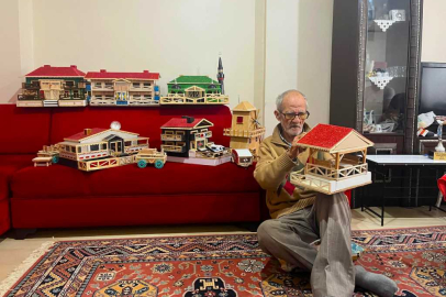 Ölen eşinin acısını unutmak için kendini maket ev yapmaya adadı