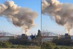 Sanayi sitesinde yangın! Korkutan alevler kameraya yansıdı