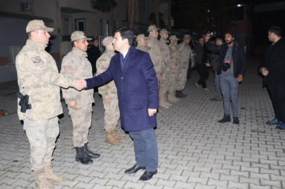 Sınır hattında görevli güvenlik güçleri unutulmadı