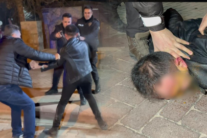 Yeni yılın ilk saatlerinde Aksaray’daki hareketli dakikalar kamerada