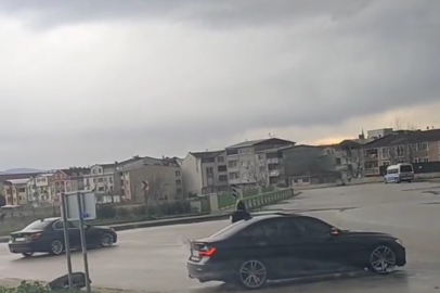 Bursa'da drift atan araç kamerada