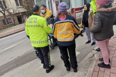 Bursa'da kaldırıma çarpan motosiklet sürücüsü yaralandı