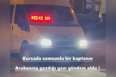 Bursa'da yaşayan vatandaşın aracında yazan yazı gündem oldu!