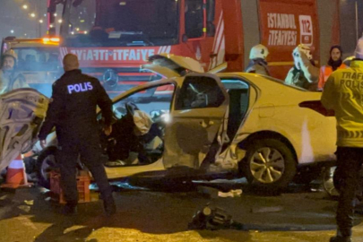 Makas atan araç yol kenarındaki dampere çarptı: 1 ölü, 2 yaralı