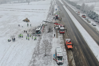 Can pazarının yaşandığı kaza havadan görüntülendi!