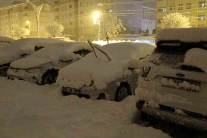 Bitlis’te kar yağışı etkisini arttırdı: Araçlar kara gömüldü