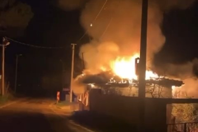 Bursa'da ahşap ev alevlere teslim oldu