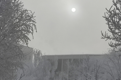 Soğuktan kirpik ve kaşları dondu: Çıldır eksi 31,5 derece