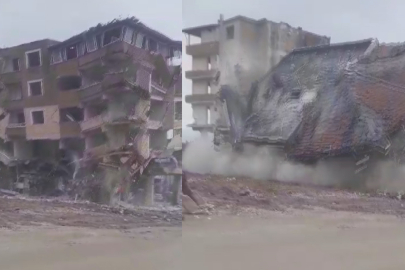 6 katlı binanın yerle bir olduğu anlar kamerada