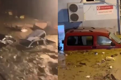 Borçka’da selin gelişi kameraya böyle yansıdı