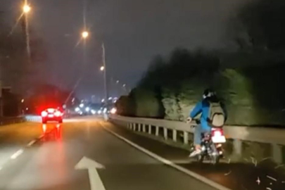 Arıza yapan motosikletle kilometrelerce seyir etti