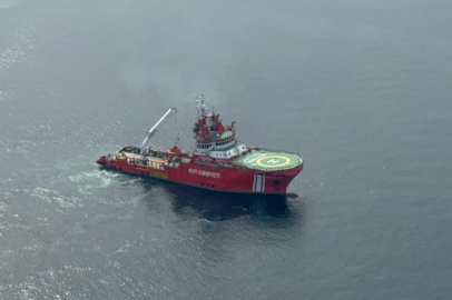 Batan gemide arama çalışmaları havadan görüntülendi